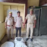 पुलिस टीम द्वारा चेकिंग के दौरान कुल 40 किलो 750 ग्राम केबल बरामद कर एक अभियुक्त को किया गया गिरफ्तार
